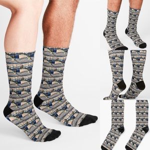 Designer Unisex Knit Crew Socks